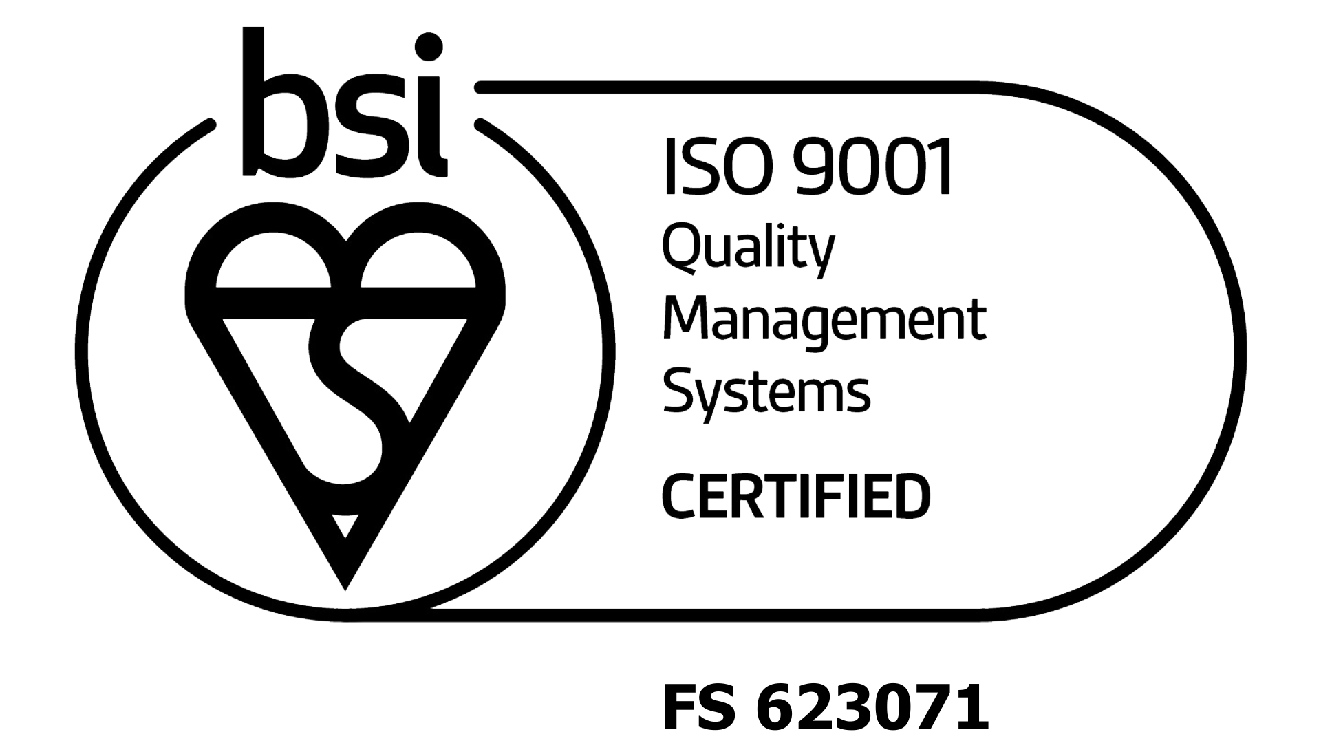 BSI ISO 9001 Certified logo