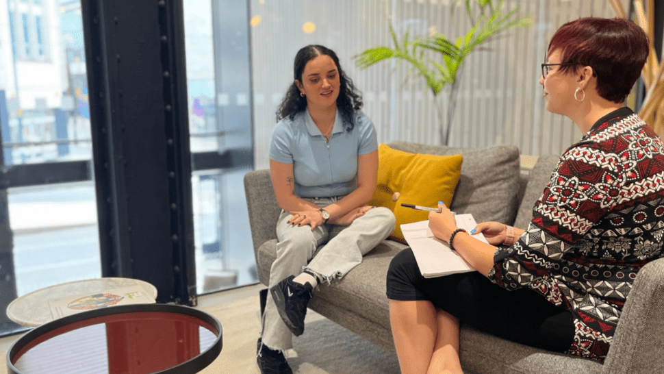 two people having a neurodiverisity coaching assessment