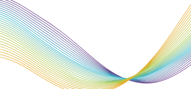 Wavy image of rainbow colours