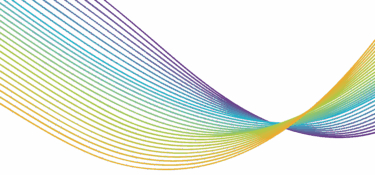 Wavy image of rainbow colours