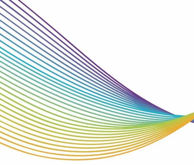 Wavy image of rainbow colours