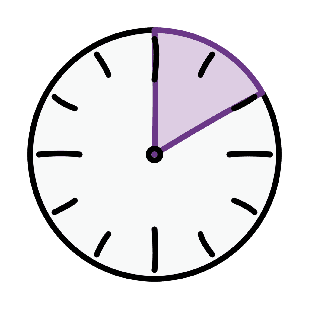 icon shows a hand illustrated clock face