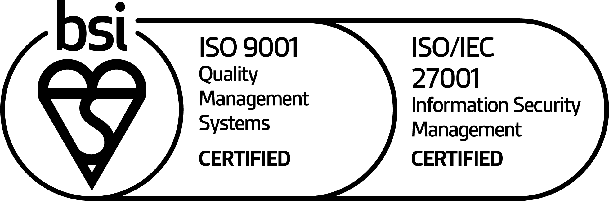 BSI ISO 9001 Certified logo