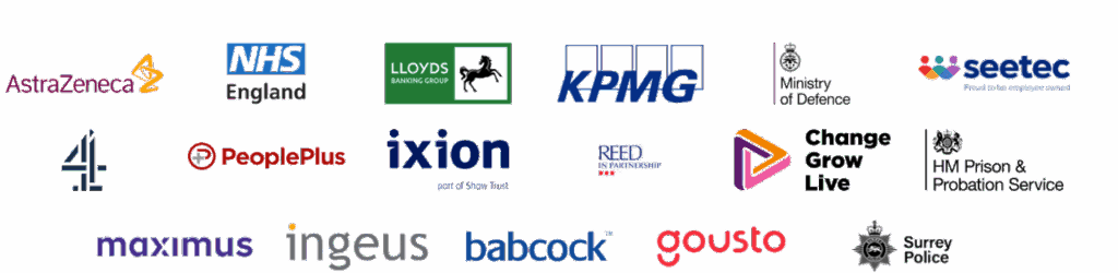 image shows a wide range of customer company logos