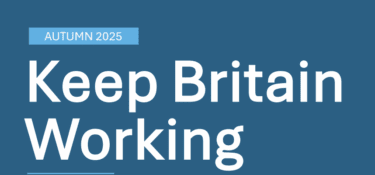 A screenshot of the Keep Britain Working Autumn 2025 report
