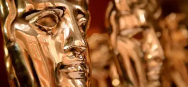 photo of the golden bafta statuette