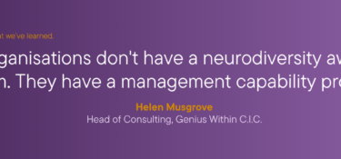 What we know. What we've learned. Helen Musgrove - Head of Consulting, Genius Within