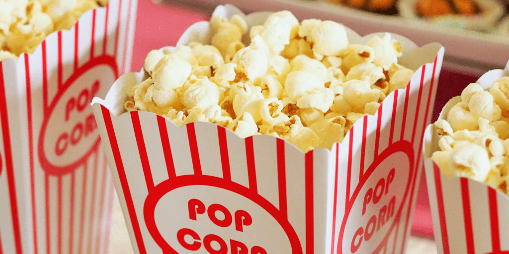close up of cinema popcorn
