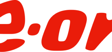 Logo for E ON. In red text, lower case
