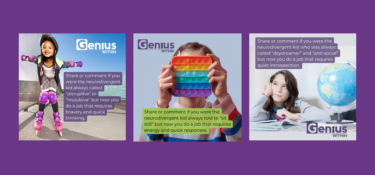 neurodivergent kids campaign graphics