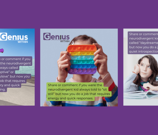 neurodivergent kids campaign graphics